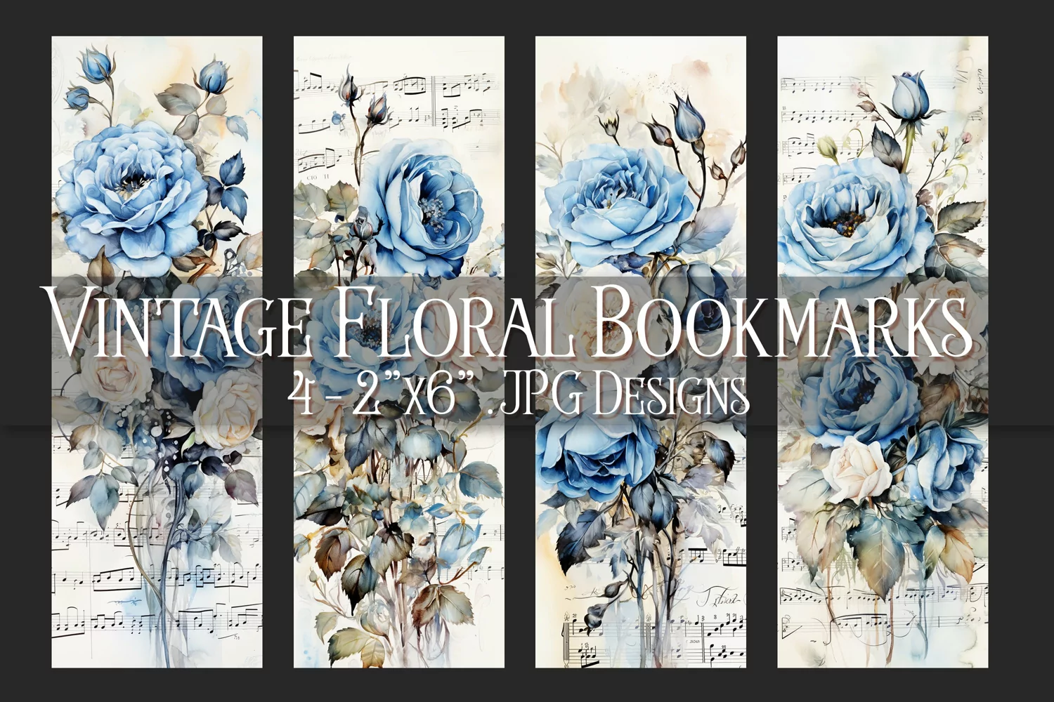 Valentine's Day, Vintage Floral Bookmarks, Printables, s14 product image 1