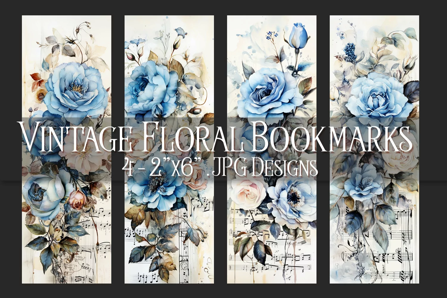 Valentine's Day, Vintage Floral Bookmarks, Printables, s15 product image 1