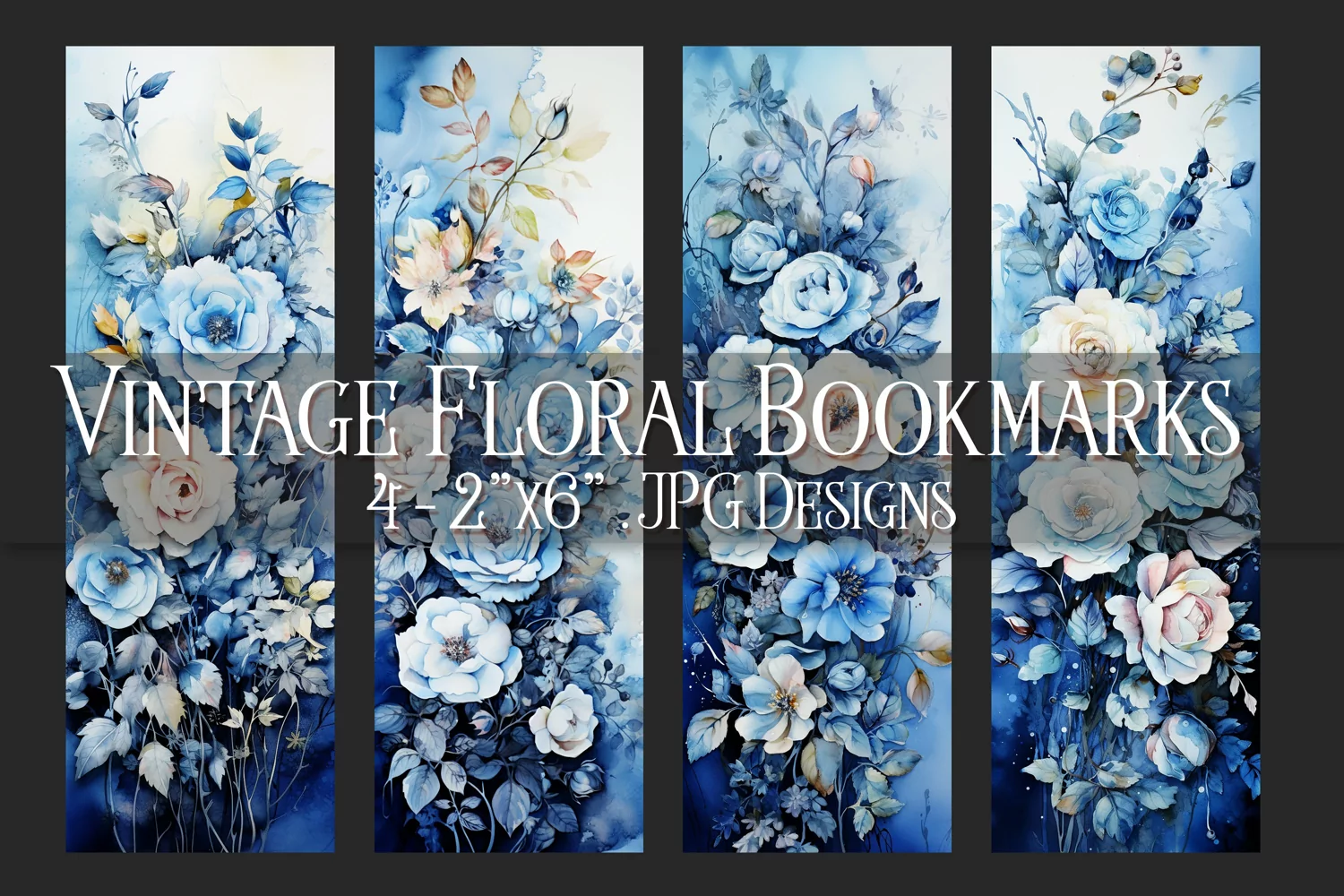Valentine's Day, Vintage Floral Bookmarks, Printables, s8 product image 1
