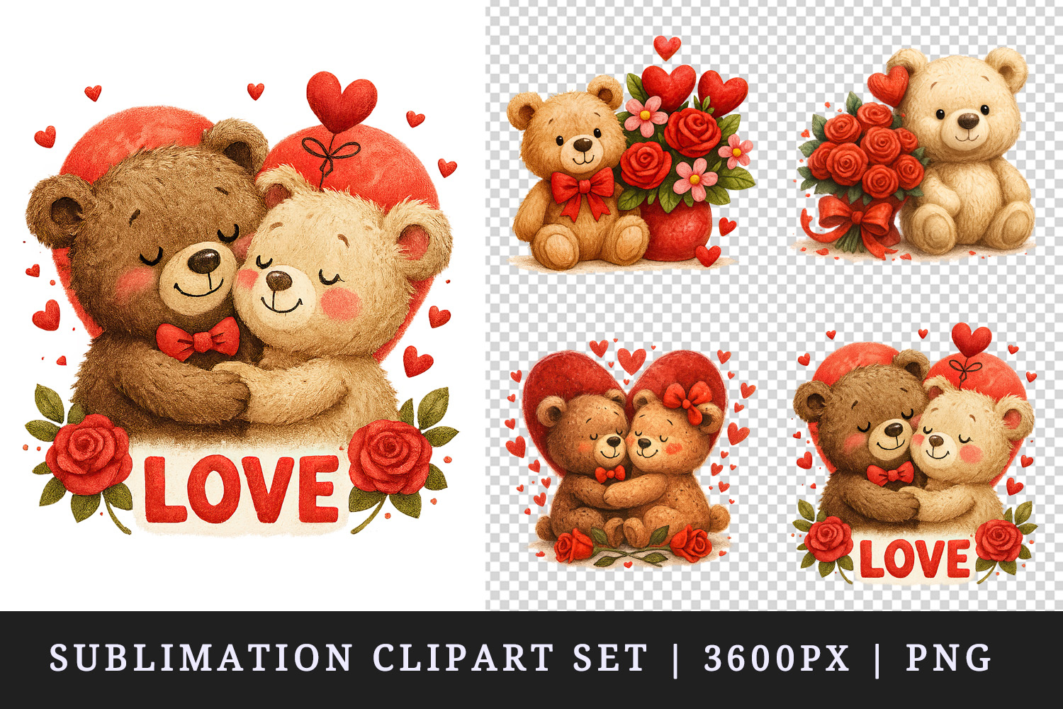 Valentine's Day clipart printable sublimation design png product image 1