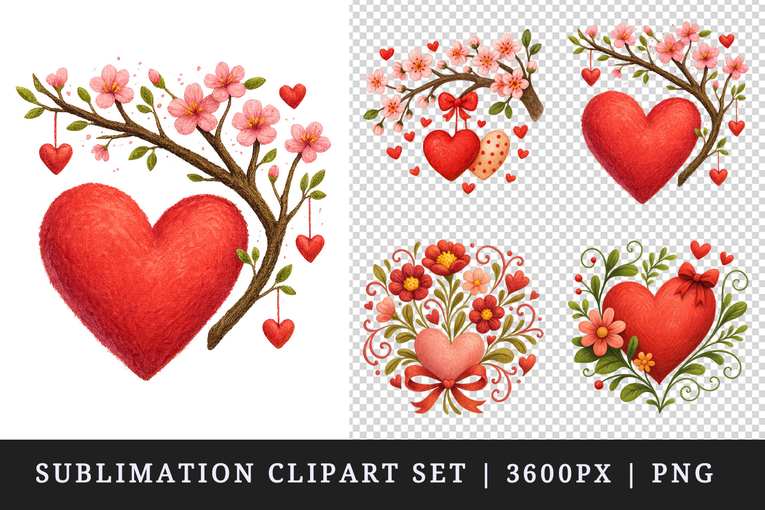 Valentine's Day clipart printable sublimation design png product image 1
