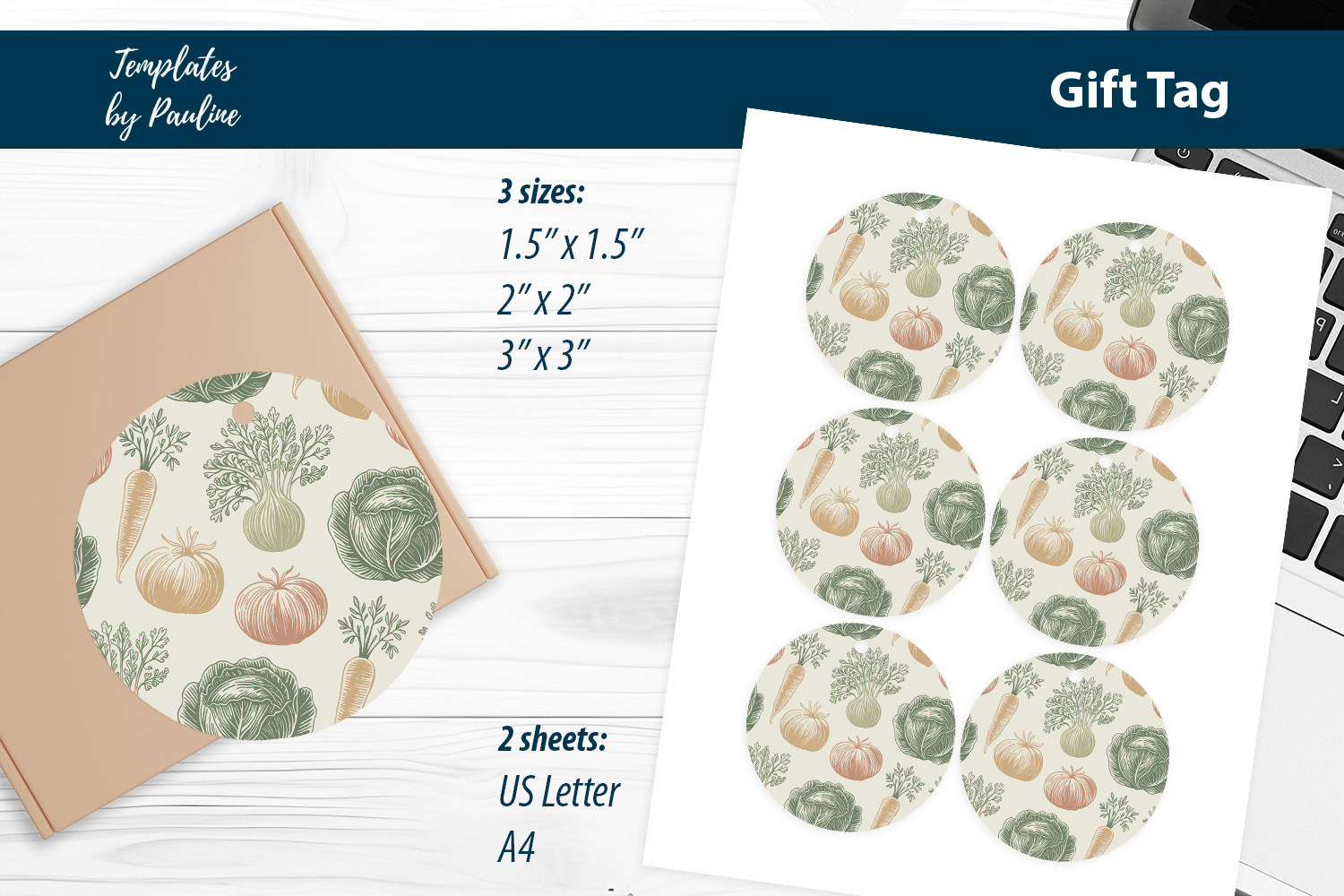 Rustic Autumn Packaging Labels, Vintage Farmhouse Gift Tags product image 1