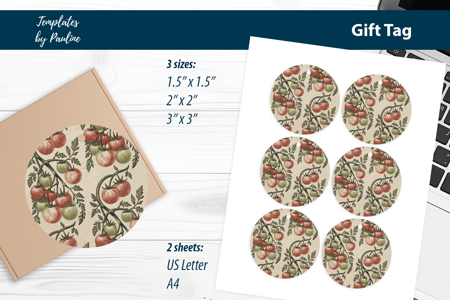 Rustic Farmhouse Botanical Tags for Homegrown Gifts product image 1