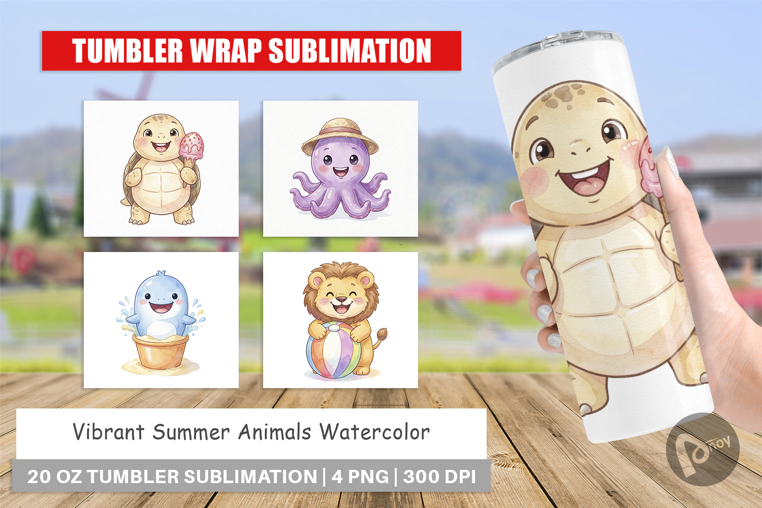 Vibrant Summer Animals Tumbler product image 1