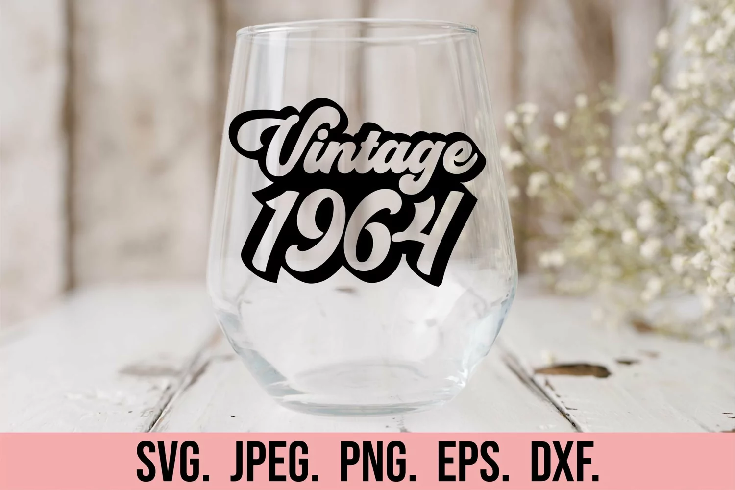 Vintage 1964 Retro SVG - 60th Birthday - Hello 60 Sixty SVG product image 1