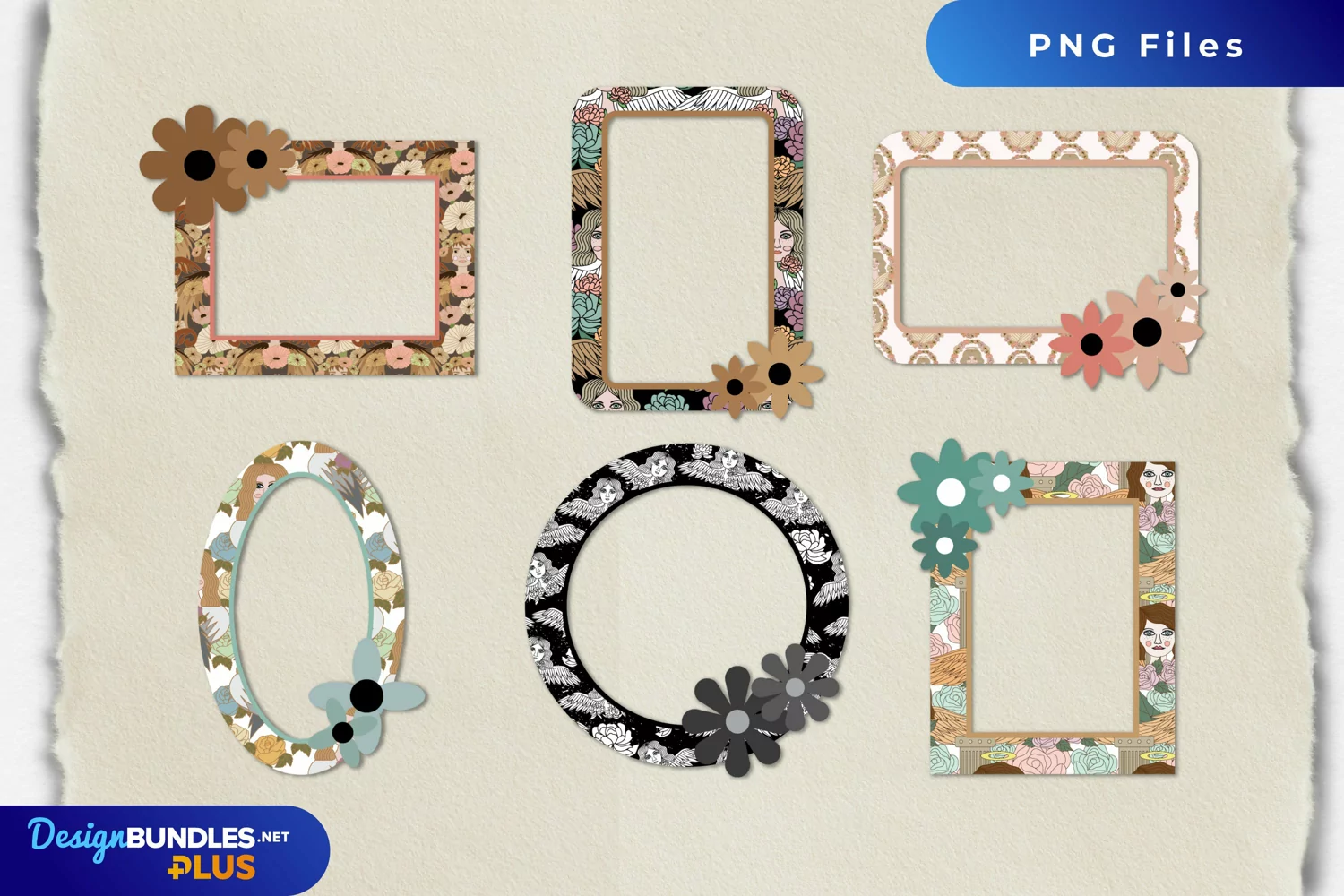 Vintage Angel Seamless Pattern Frames product image 1