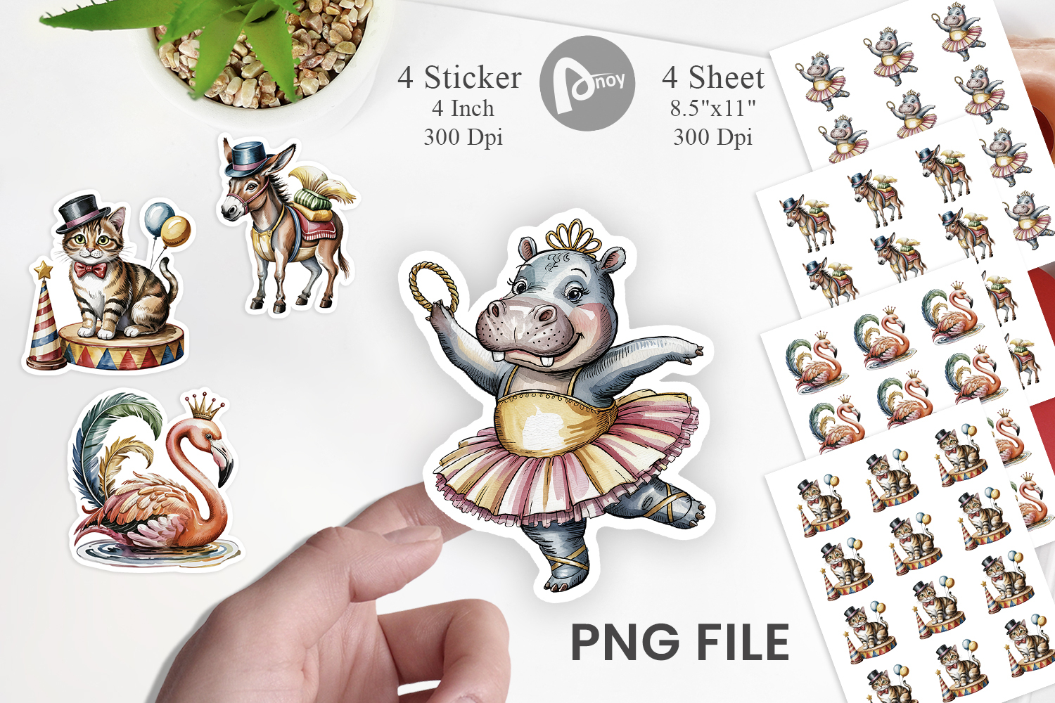 Vintage Animal Circus Sticker product image 1