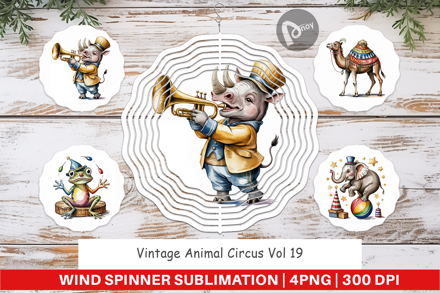 Wind Spinner Vintage Animal Circus product image 1