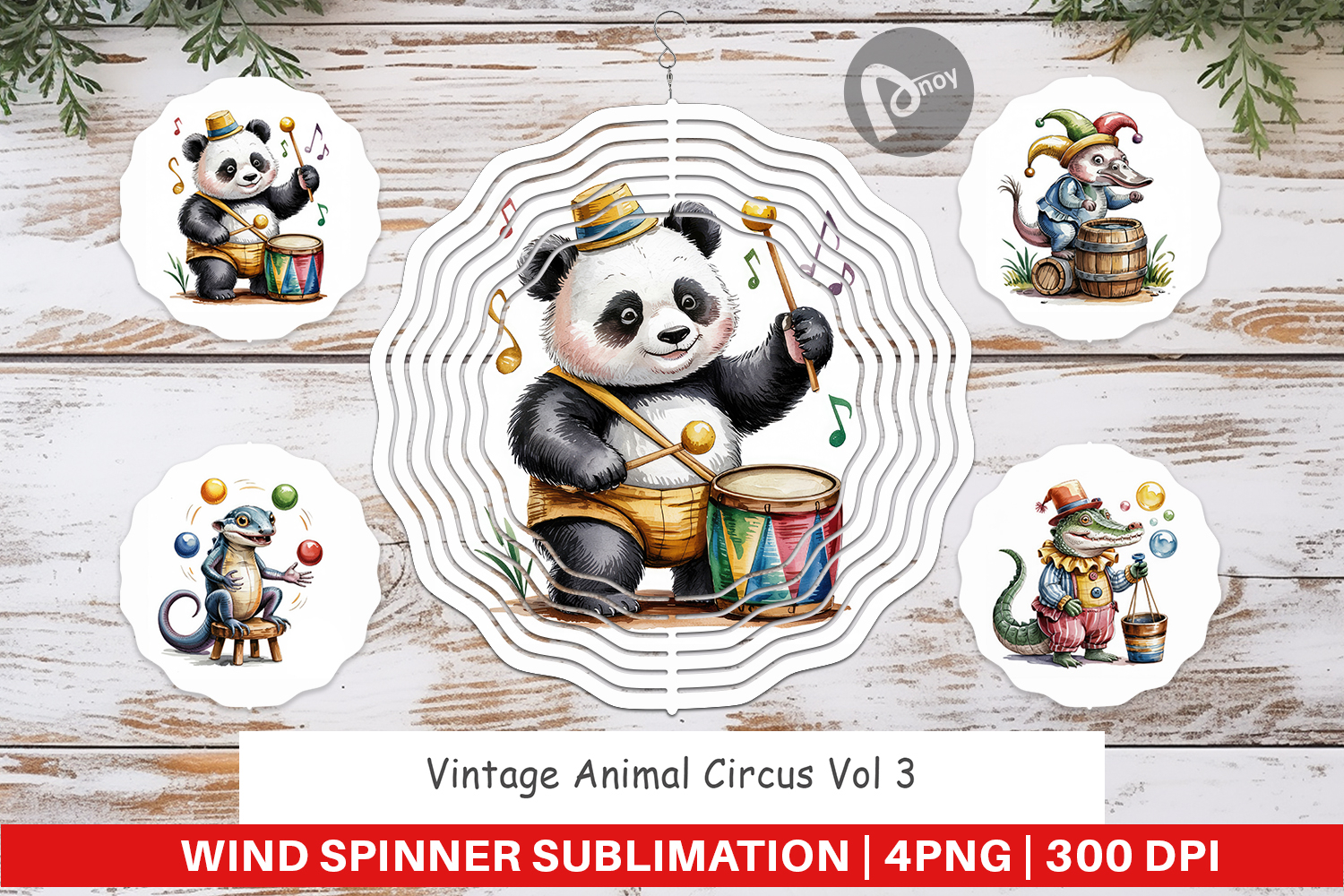 Wind Spinner Vintage Animal Circus product image 1