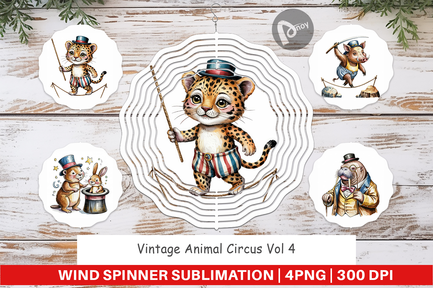 Wind Spinner Vintage Animal Circus product image 1