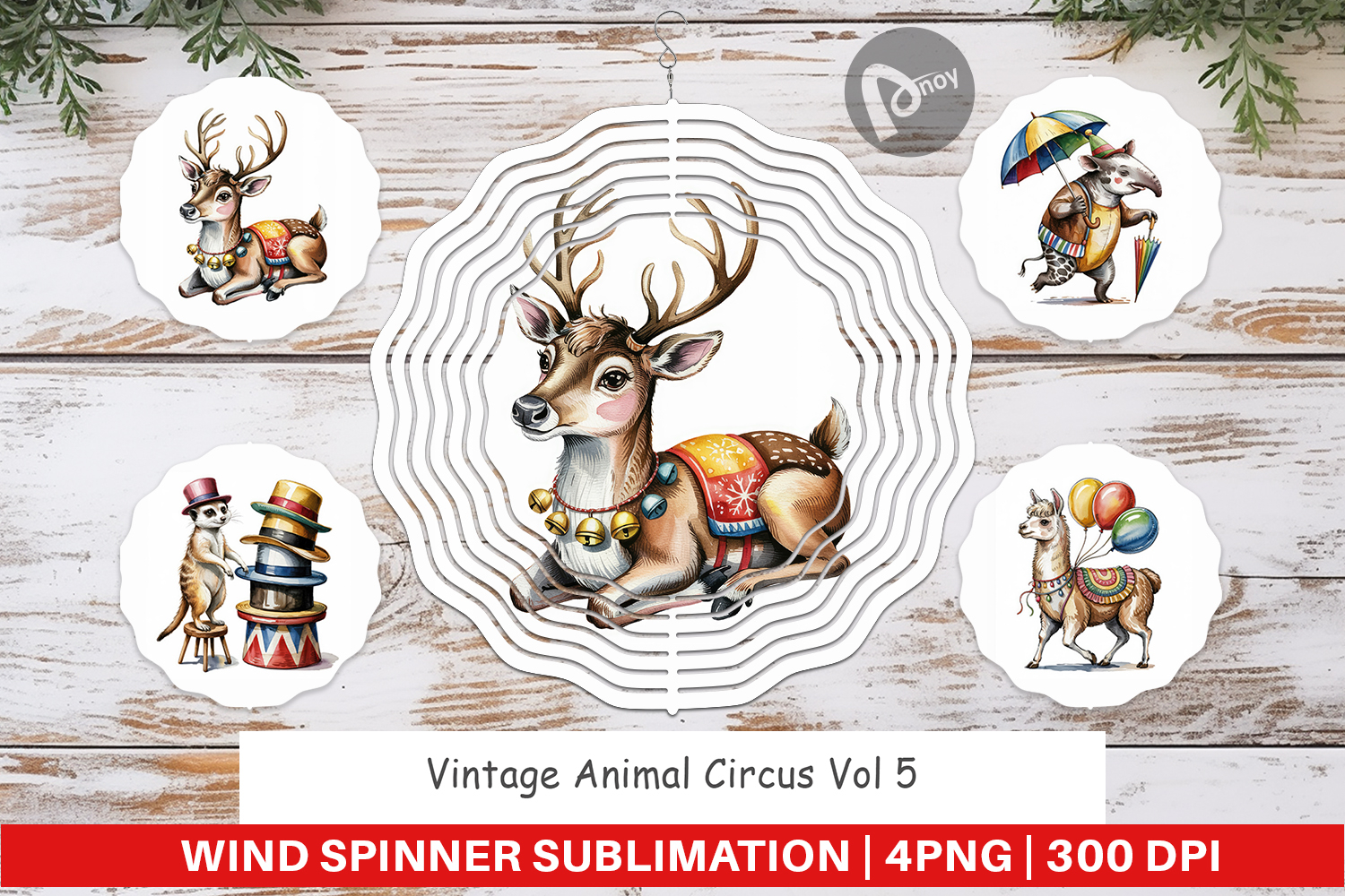 Wind Spinner Vintage Animal Circus product image 1
