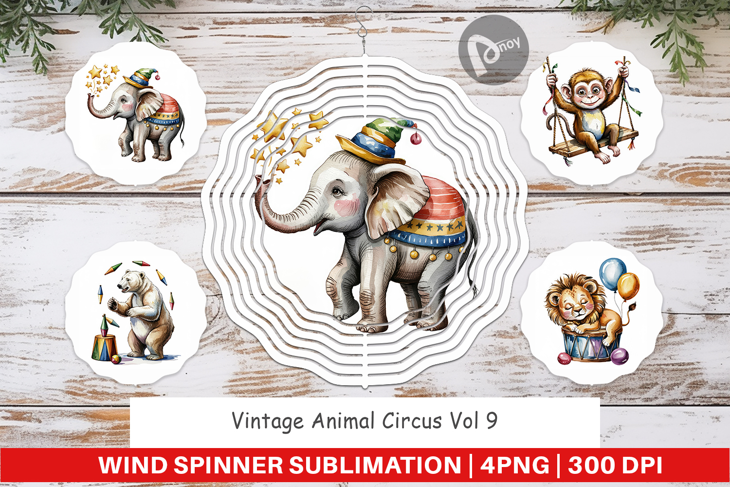 Wind Spinner Vintage Animal Circus product image 1