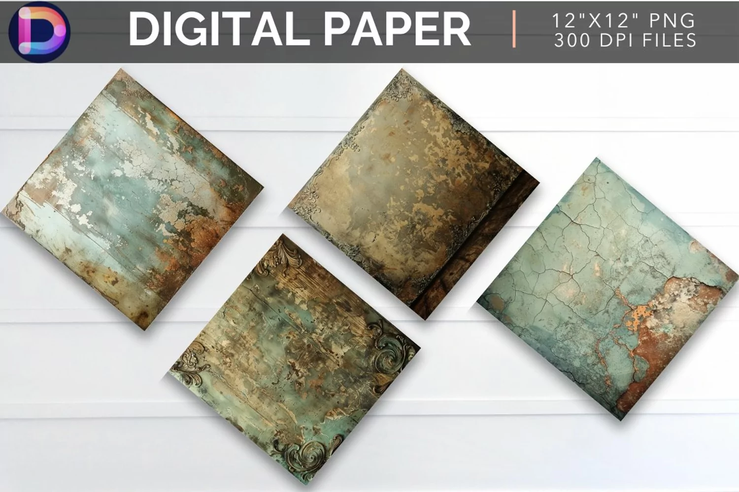 Vintage Antique Digital Paper product image 1