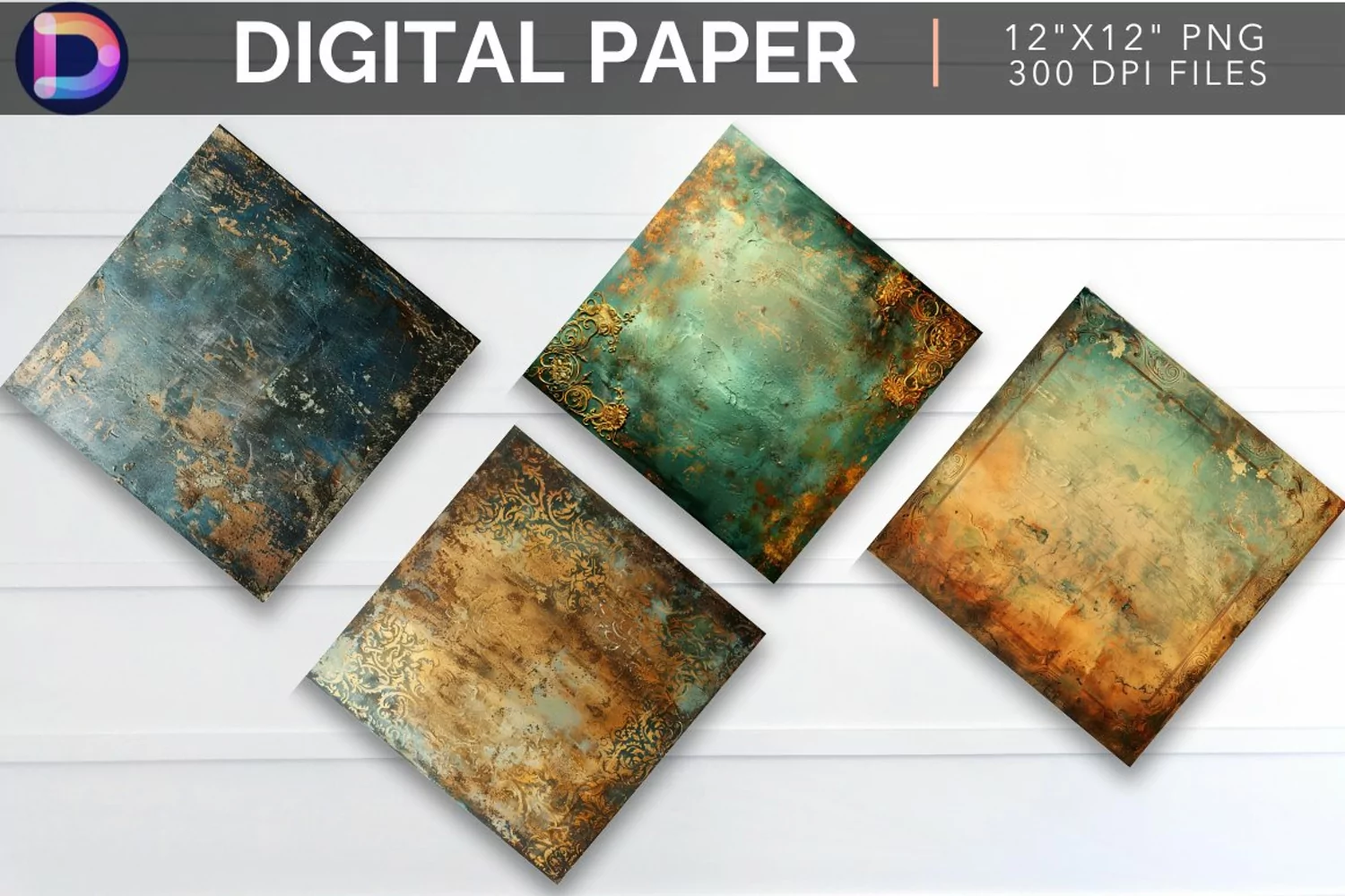 Vintage Antique Digital Paper product image 1