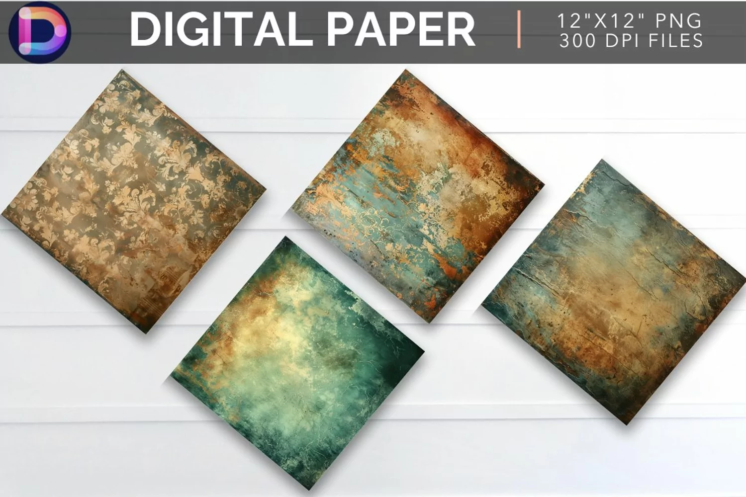 Vintage Antique Digital Paper product image 1