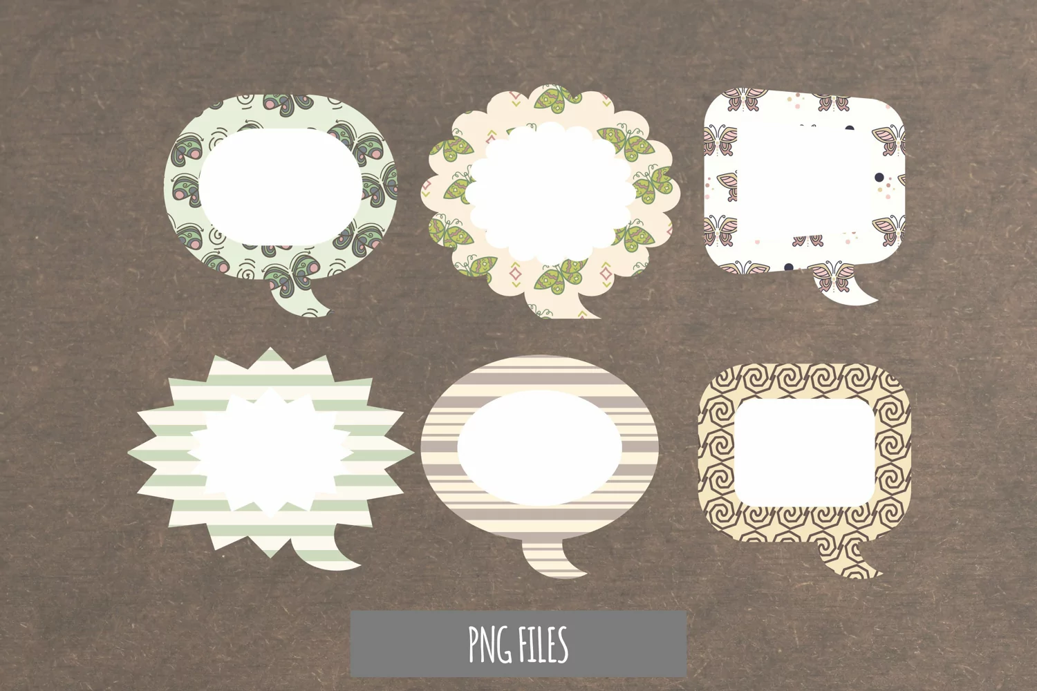 Vintage Art Deco Butterfly Seamless Pattern Speech Bubble product image 1