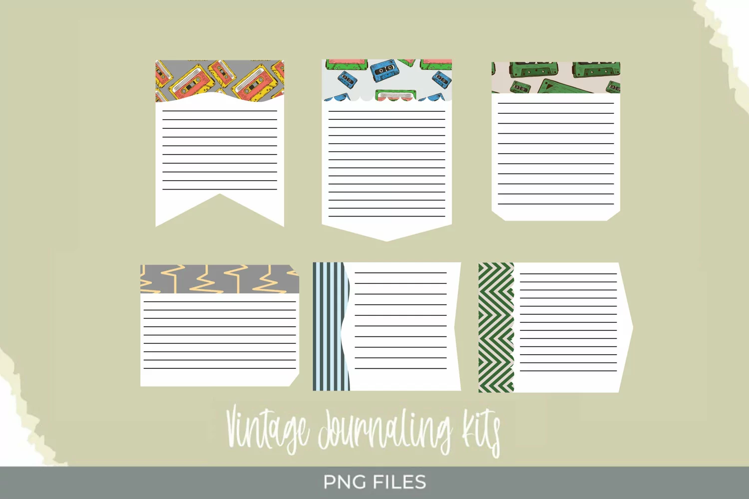 Vintage Audio Cassette Shaped Journaling Page product image 1