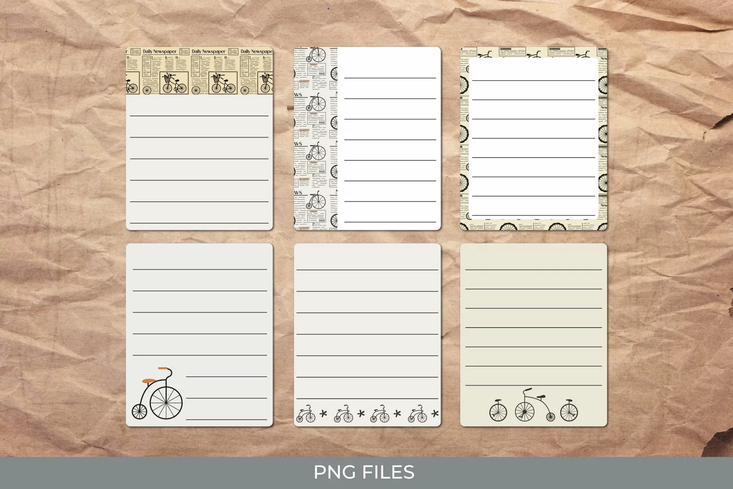 Vintage Bike Article Newspaper Shaped Journal Page product image 1
