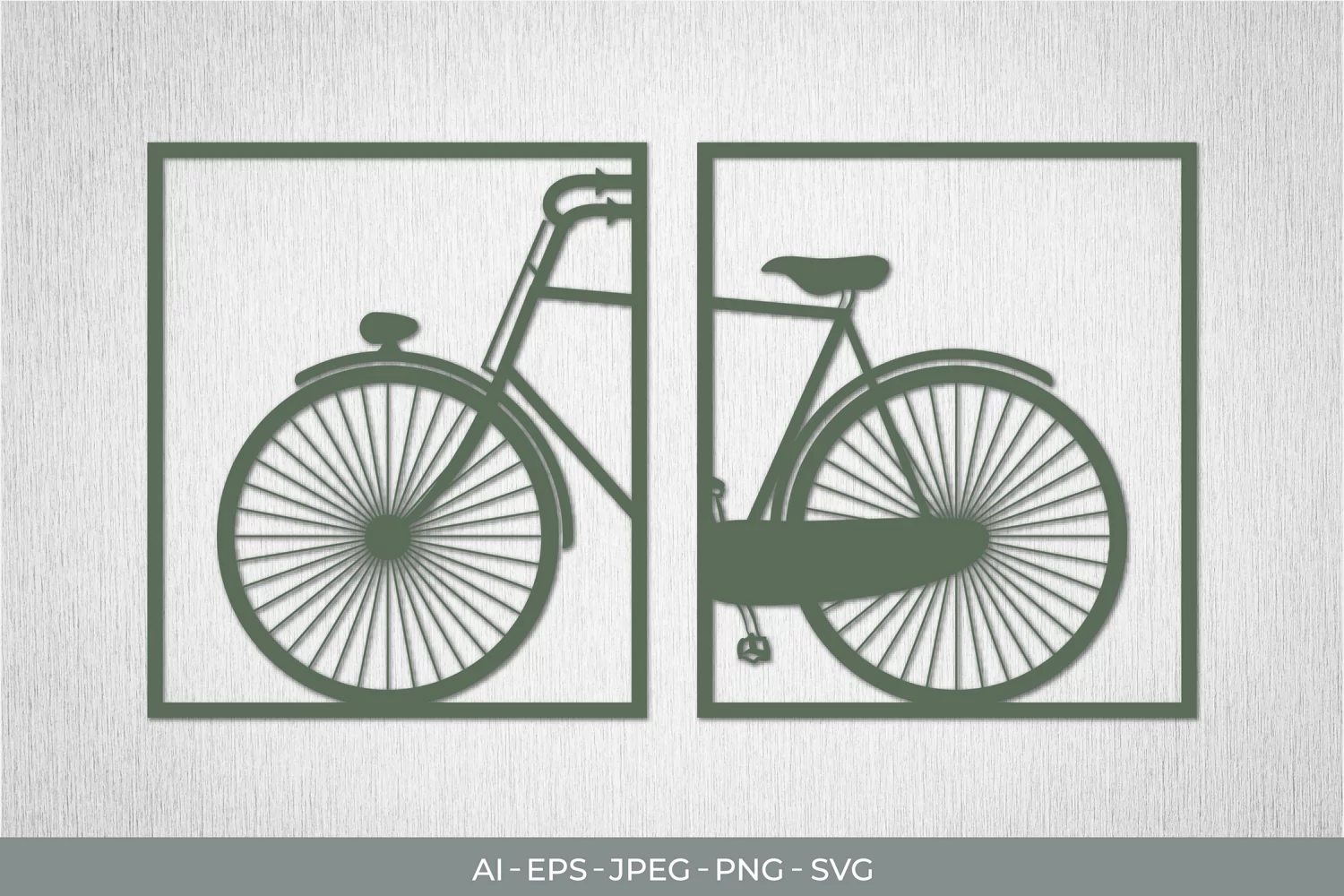 Retro Bike Paper Cut | Continuous Papercut product image 1