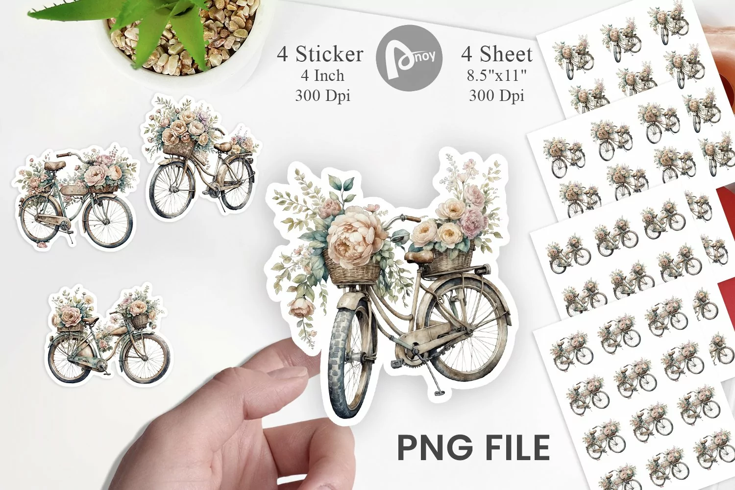 Vintage Bike Sticker product image 1