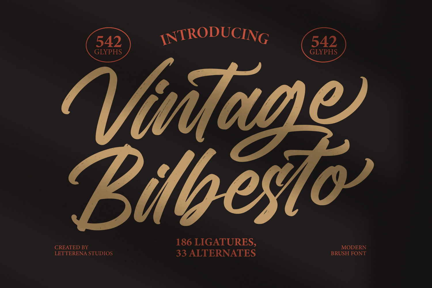 Vintage Bilbesto Modern Brush Font product image 1