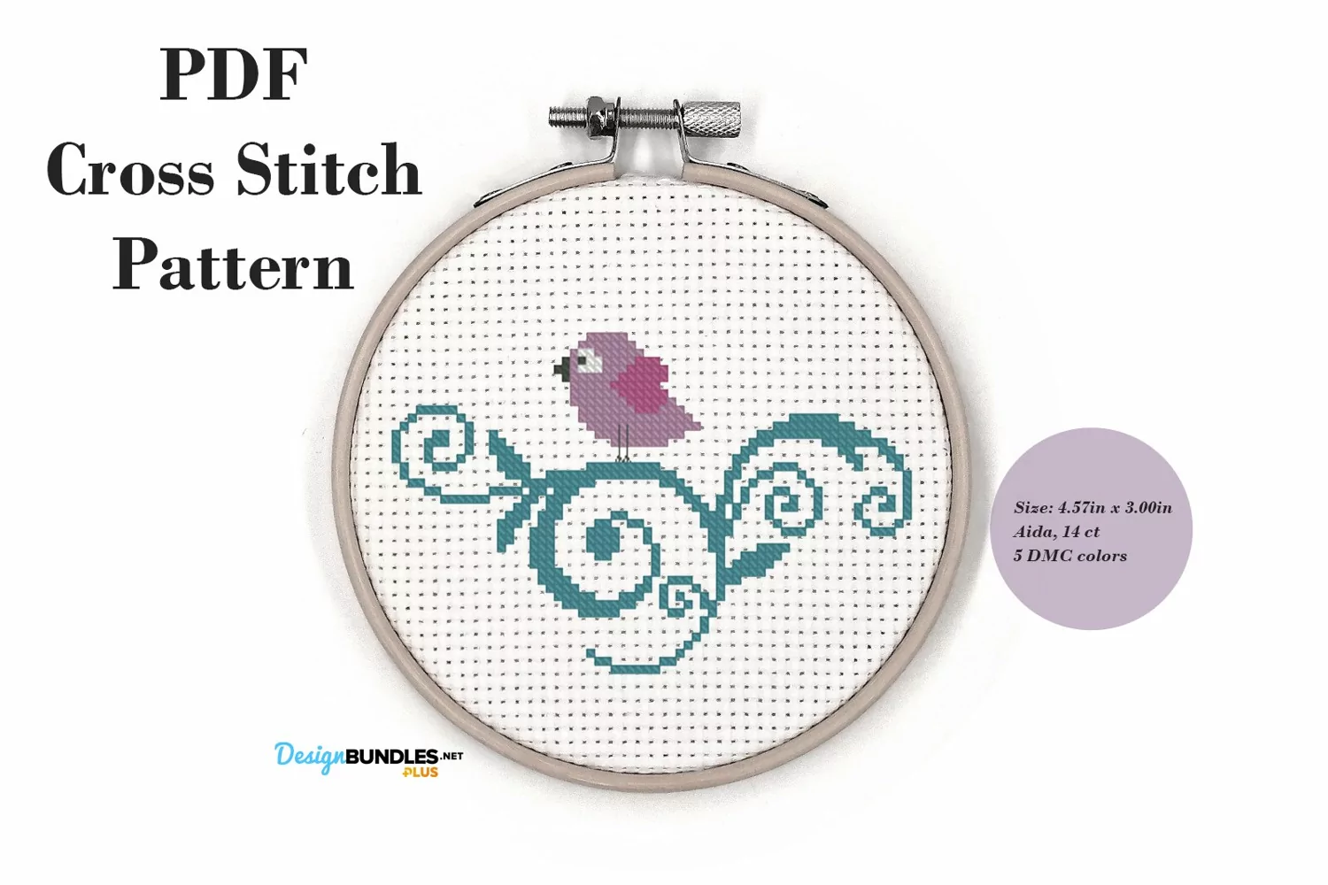 Vintage Bird Cross Stitch Pattern PDF File product image 1