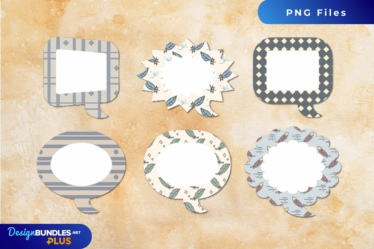 Vintage Bird Feather Seamless Pattern Speech Bubble product image 1