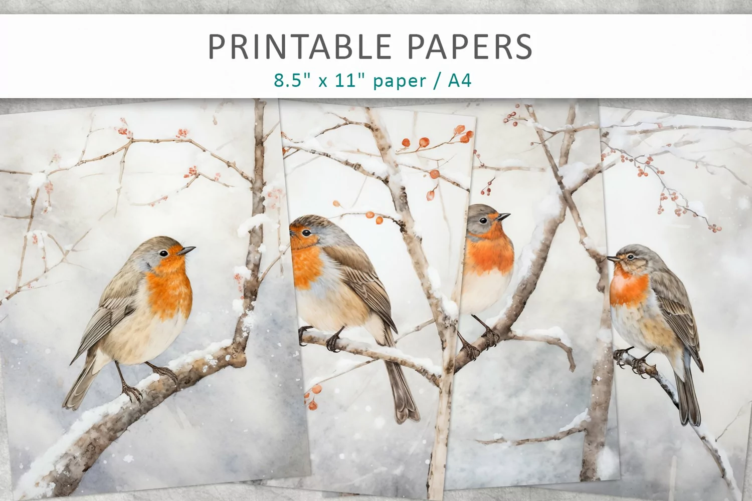 Vintage Bird Junk Journal, robin bird product image 1