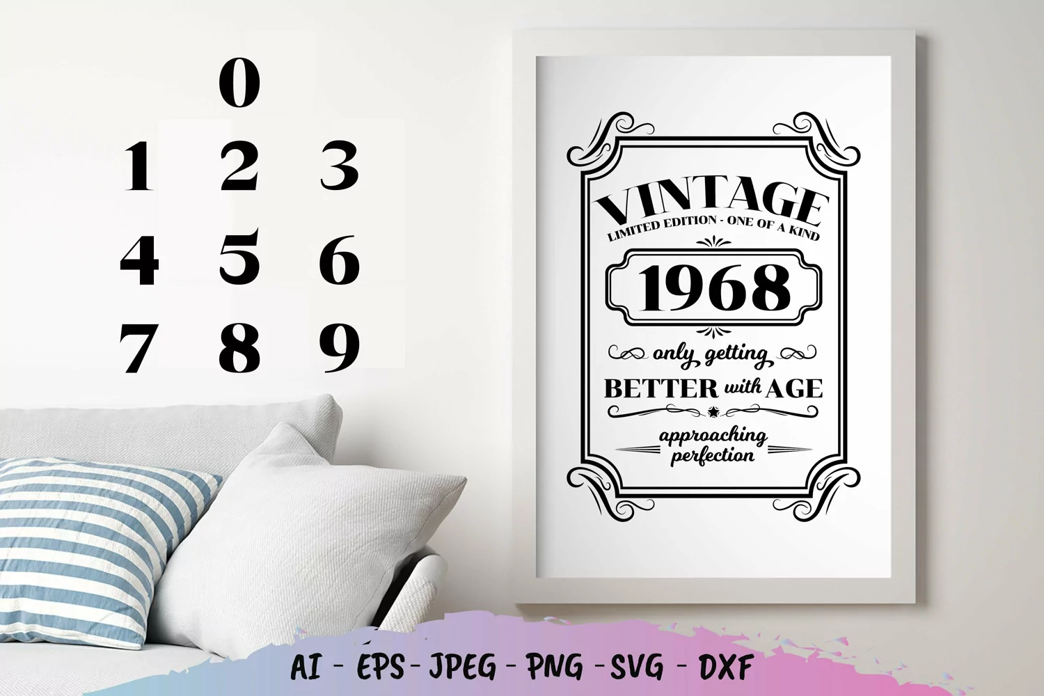 Vintage Birth Year SVG product image 1