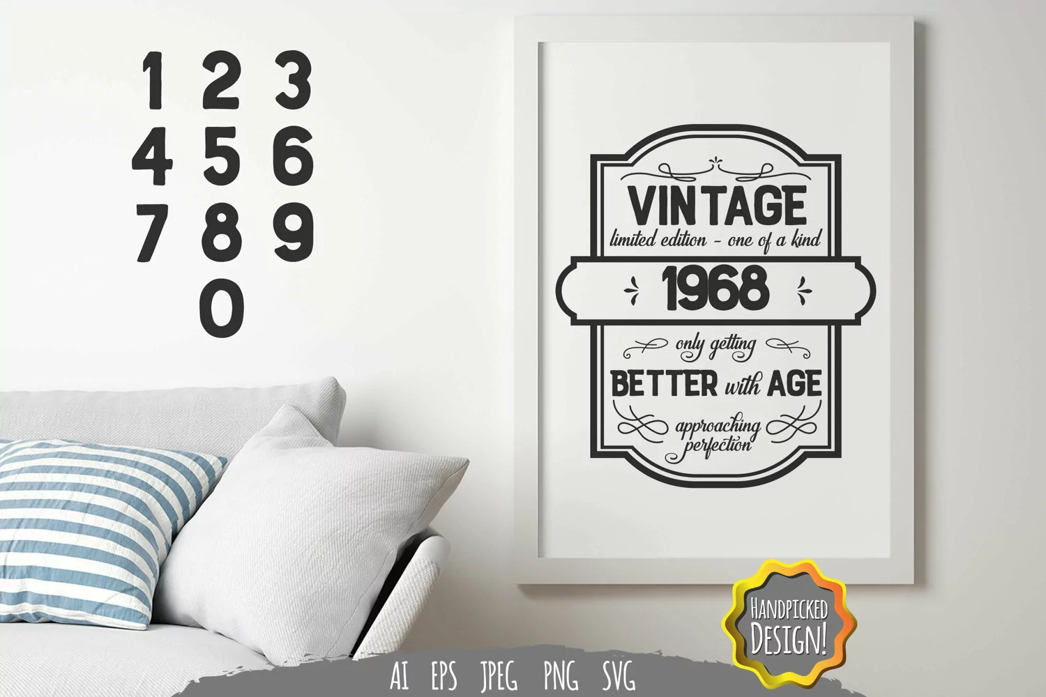 Vintage Birth Year SVG product image 1