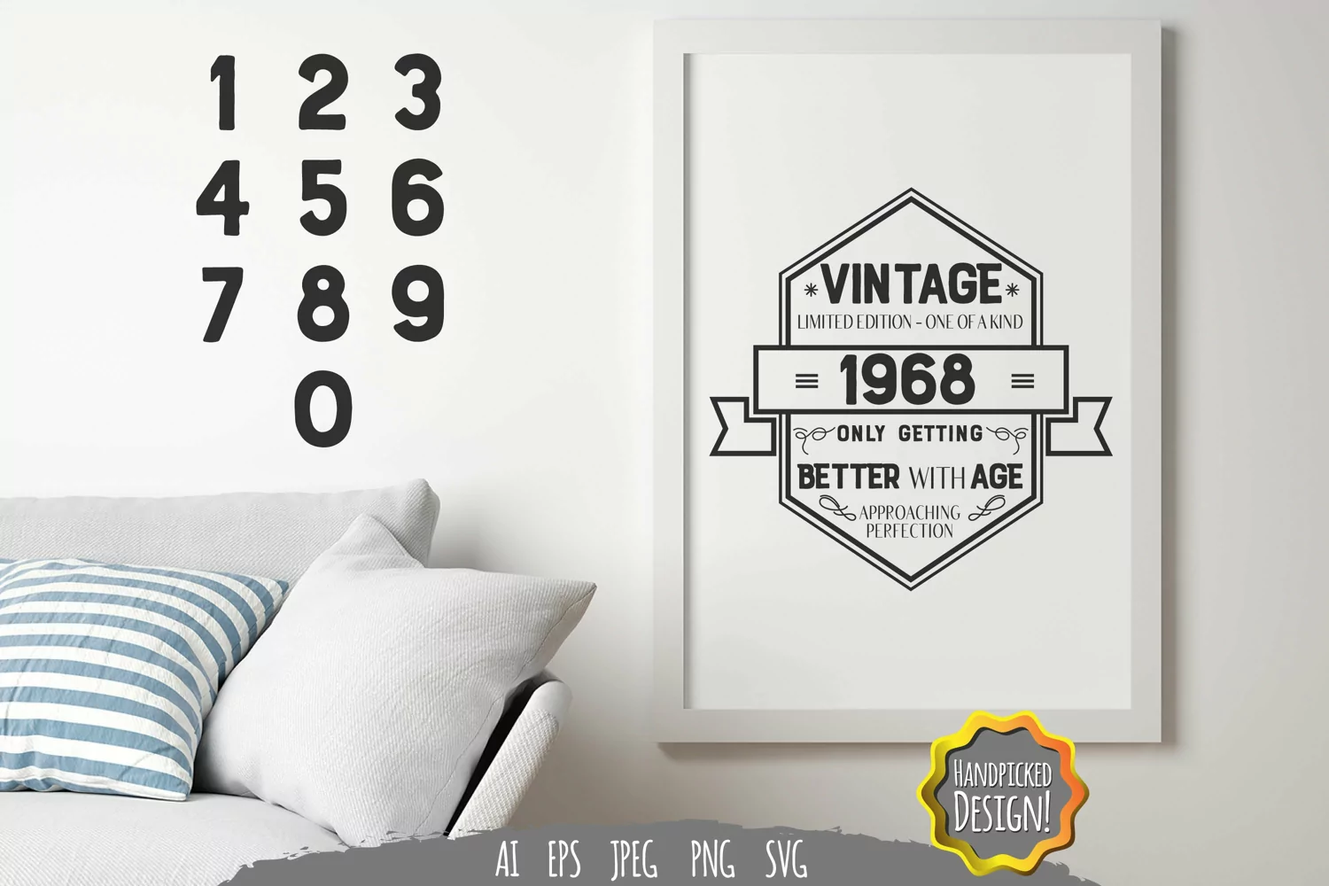Vintage Birth Year SVG product image 1