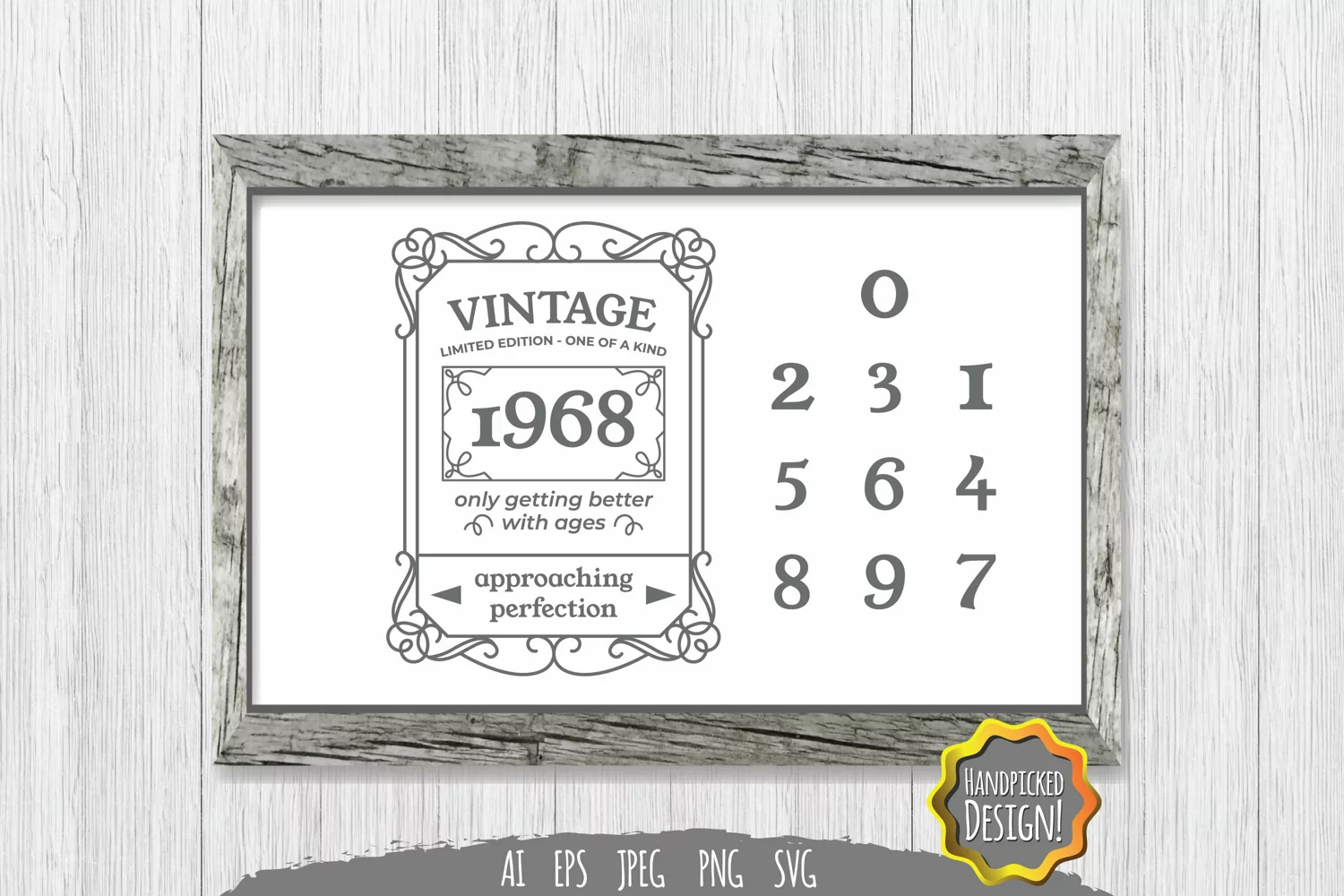 Vintage Birth Year SVG File product image 1