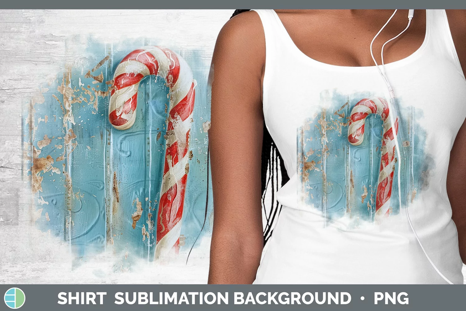 GorgeousVintage Blue Christmas Shirt design.