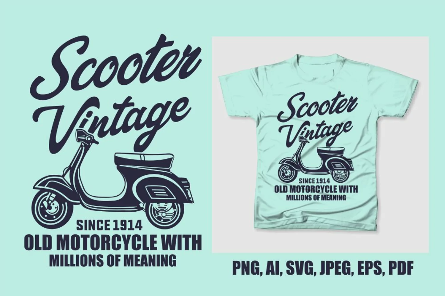 VINTAGE BLUE SCOOTER product image 1