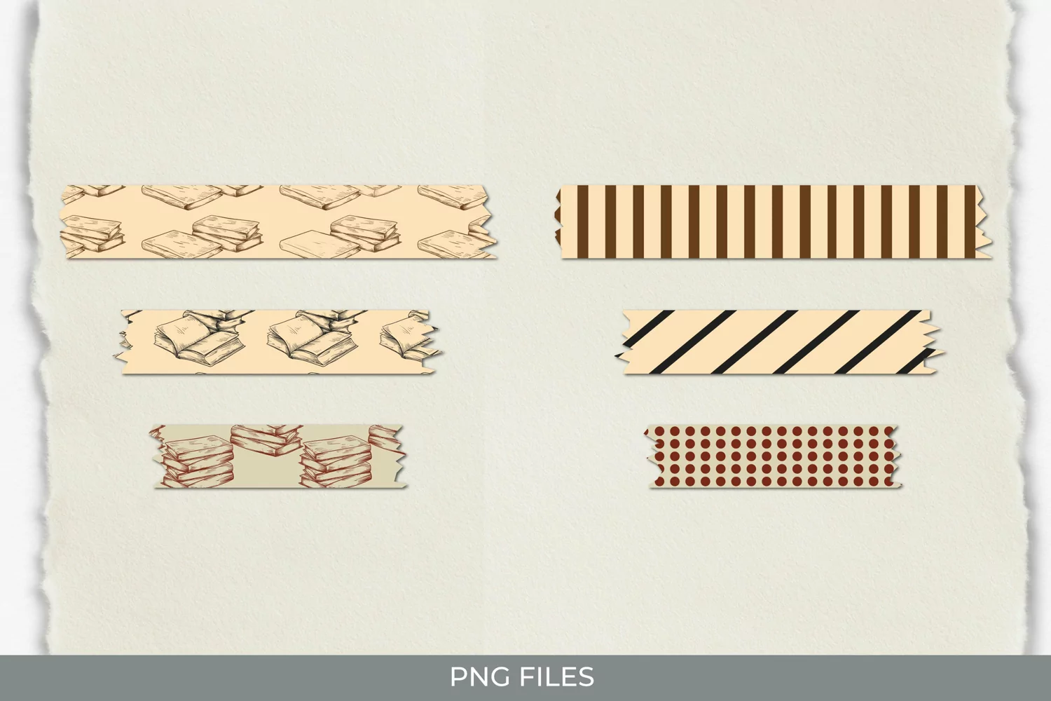 Vintage Book Seamless Pattern Tape product image 1