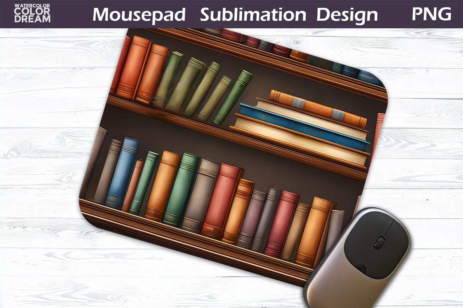 Books MousePad Sublimation | Book Lover Mouse Pad product image 1