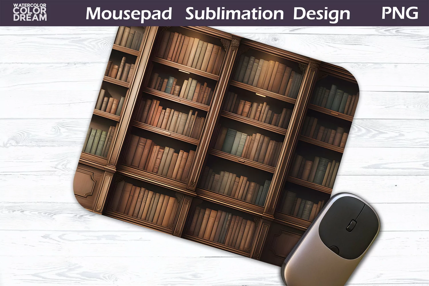 Books MousePad Sublimation| Book Lover Mouse Pad Design product image 1