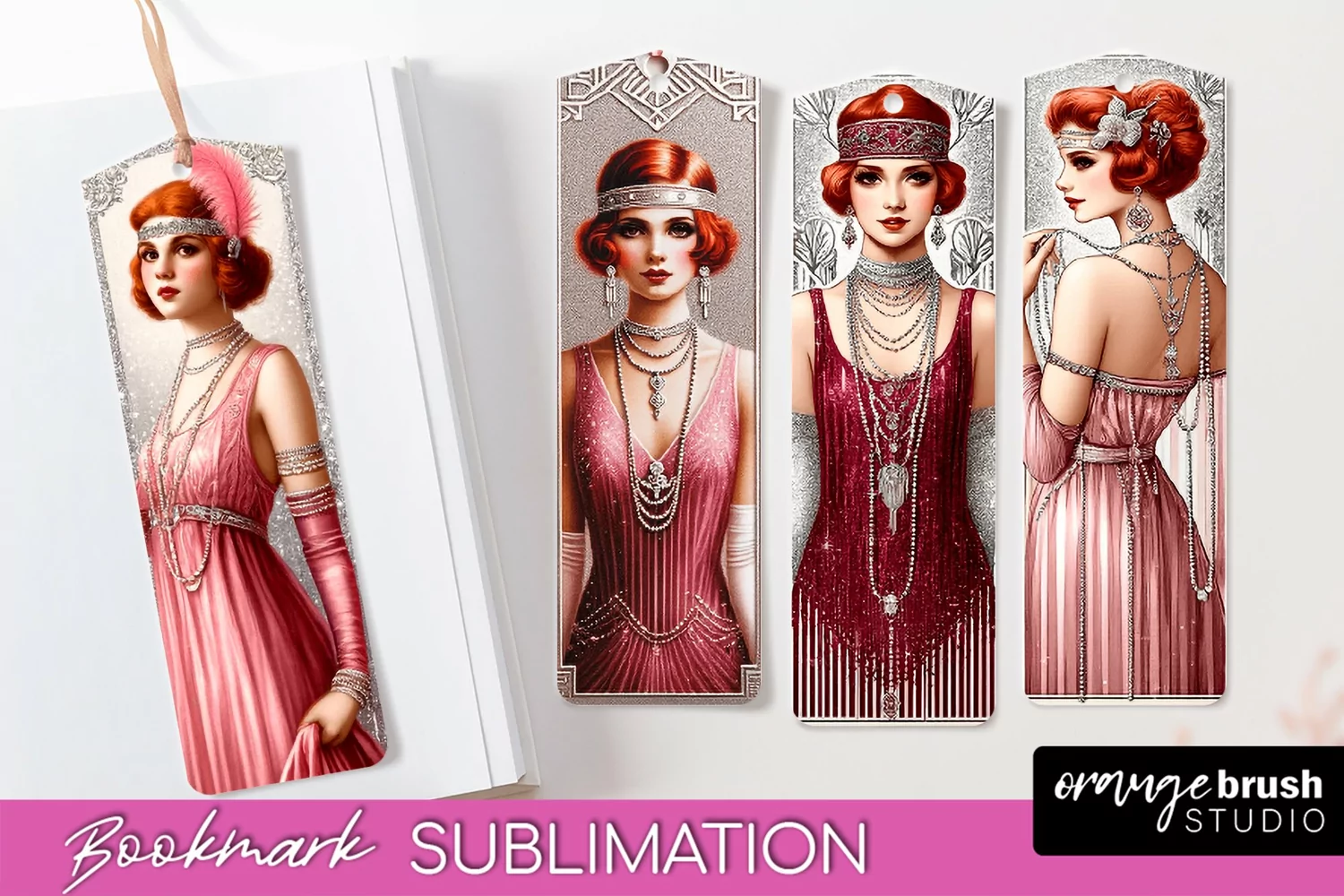 Vintage Bookmark Sublimation - Scrapbook Bookmarks 4 PNG product image 1