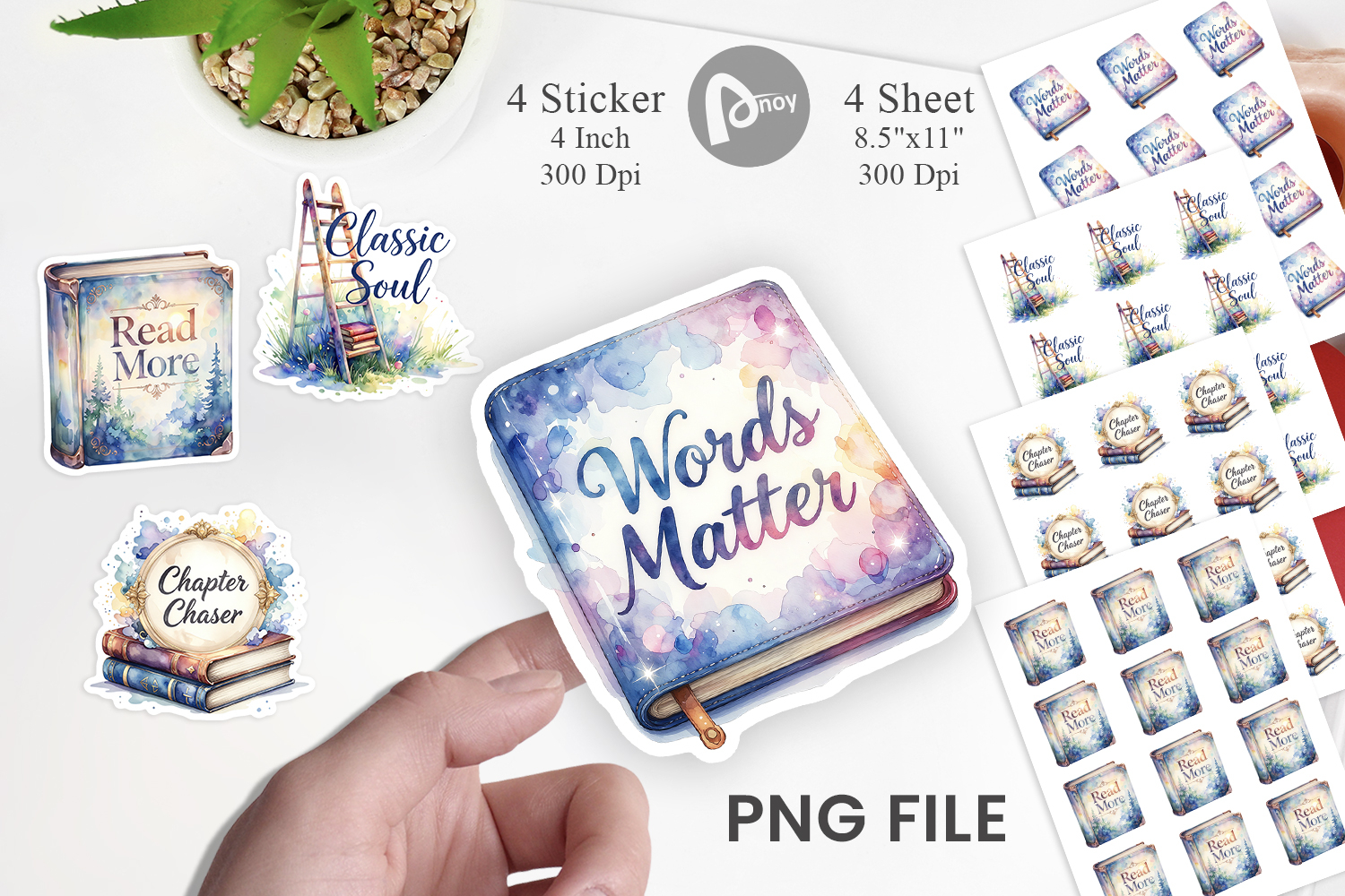 Vintage Bookworm Quotes Sticker product image 1