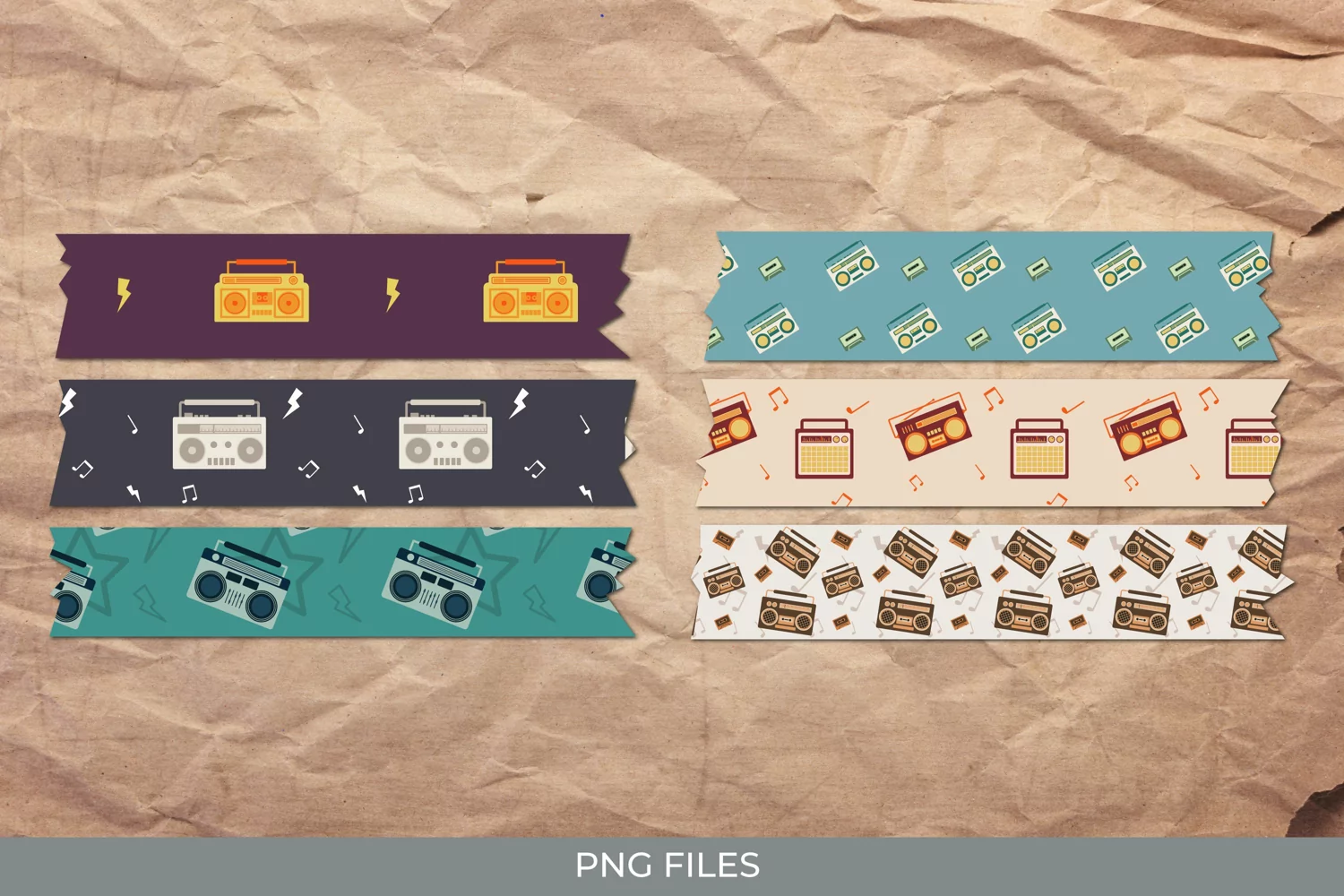 Vintage Boombox Patterned Tape product image 1