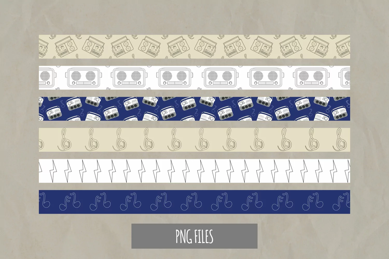 Vintage Boombox Seamless Stripe product image 1