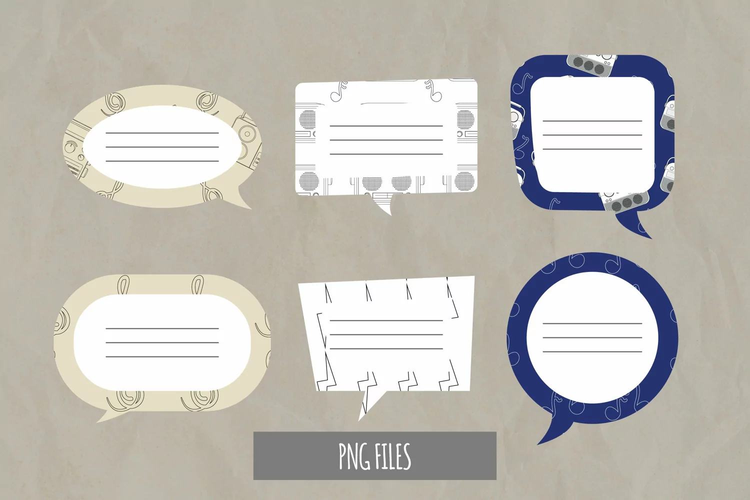 Vintage Boombox Speech Bubbles product image 1