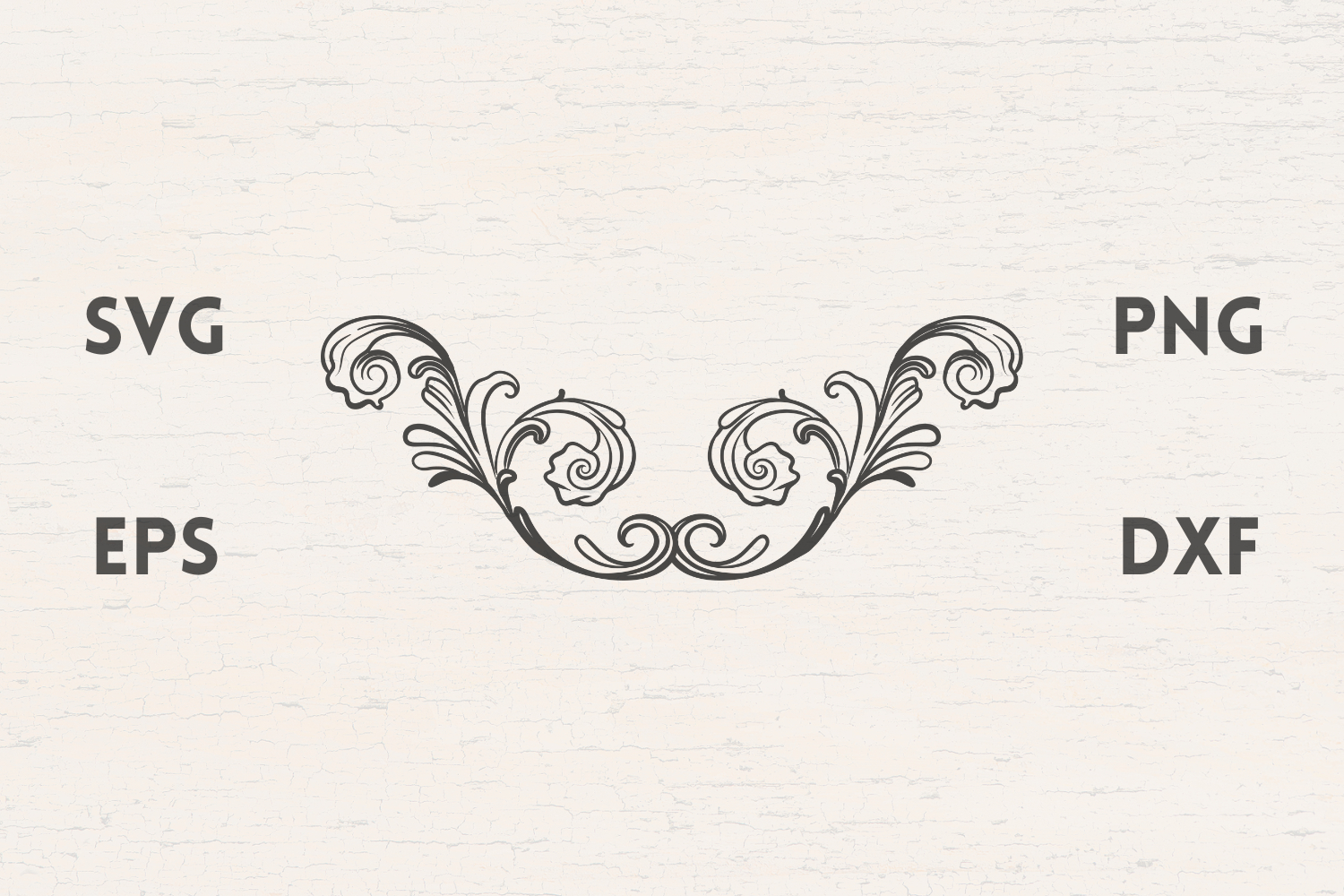 Vintage Leaves Divider SVG product image 1