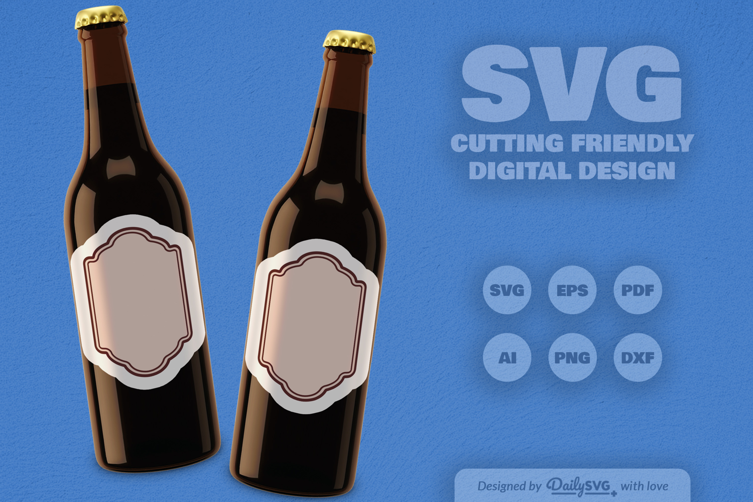 Vintage Bottle Label SVG product image 1