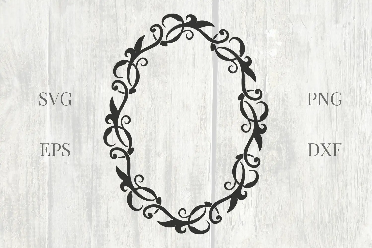 Vintage Branches Wedding Frame SVG