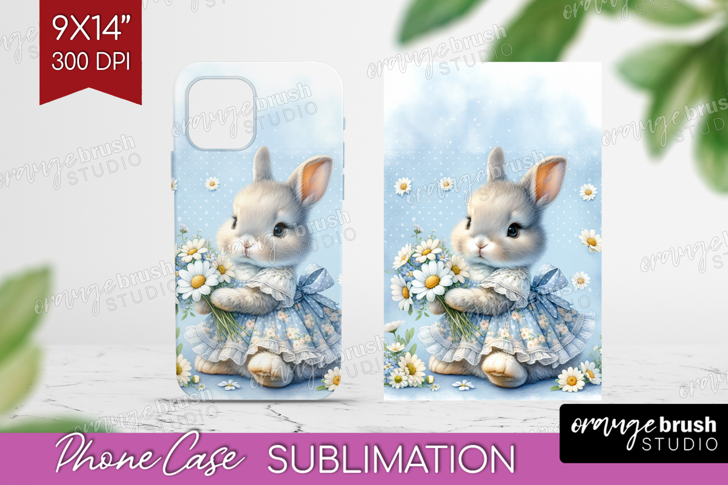 Vintage Bunny Phone Case PNG - Cute Bunny Case PNG product image 1