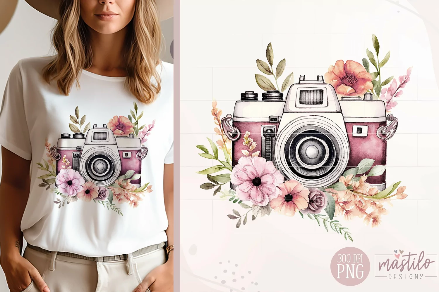 Vintage Camera Sublimation Clipart by Mastilo Designs