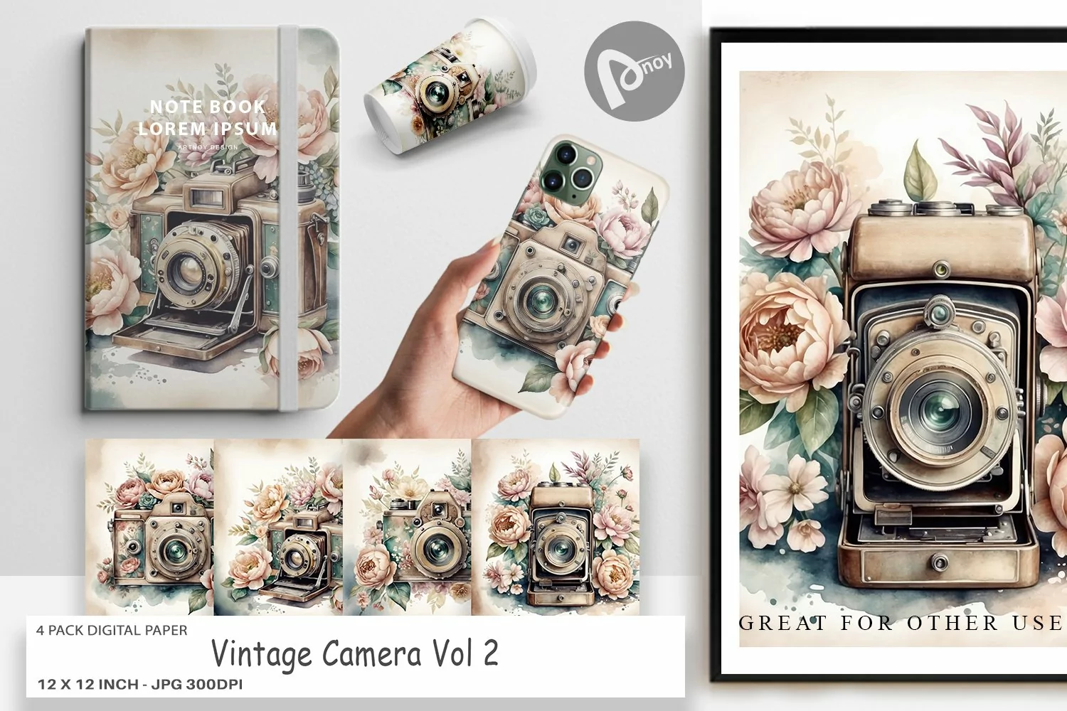 Digital Paper Vintage Camera product image 1