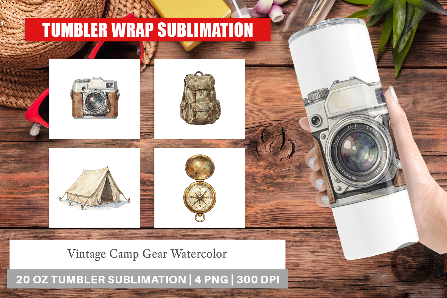 Vintage Camp Gear Tumbler product image 1