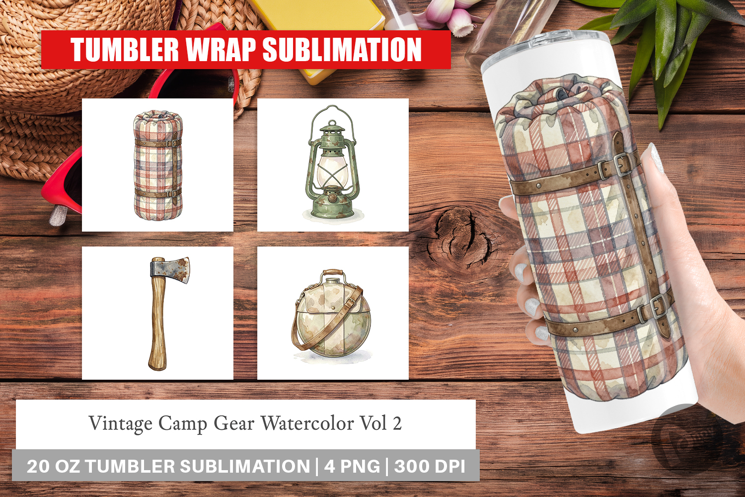 Vintage Camp Gear Tumbler product image 1